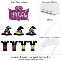 Big Dot of Happiness Happy Halloween - Yard Sign and Outdoor Lawn Decorations - Witch Party Yard Signs - Set of 8 -Halloween Decorations Sales Store unnamed file 2940