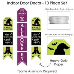 Big Dot of Happiness Happy Halloween - Hanging Vertical Paper Door Banners - Witch Party Wall Decoration Kit - Indoor Door Decor -Halloween Decorations Sales Store unnamed file 2945
