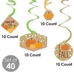 Big Dot of Happiness Pumpkin Patch - Fall, Halloween or Thanksgiving Party Hanging Decor - Party Decoration Swirls - Set of 40 -Halloween Decorations Sales Store unnamed file 295
