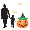 Costway 4Ft/6FT Halloween Blow-up Inflatable Headless Skeleton with LED Bulbs Yard Decoration