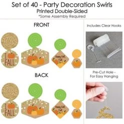 Big Dot of Happiness Pumpkin Patch - Fall, Halloween or Thanksgiving Party Hanging Decor - Party Decoration Swirls - Set of 40 -Halloween Decorations Sales Store unnamed file 296