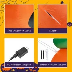 Costway 4Ft/6FT Halloween Blow-up Inflatable Headless Skeleton with LED Bulbs Yard Decoration -Halloween Decorations Sales Store unnamed file 2963