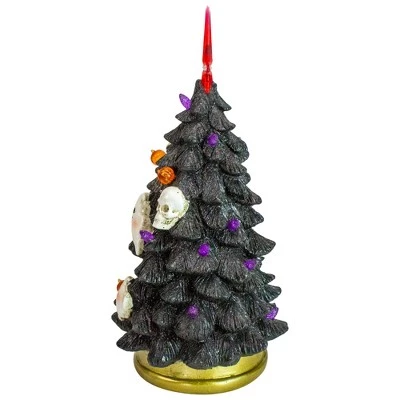Northlight 12" Black LED Lighted Skull and Ghost Halloween Tree 2 Northlight 12" Black LED Lighted Skull and Ghost Halloween Tree - Image 2