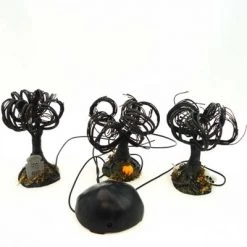 Dept 56 Accessories Haunted Sounds Lit Trees Set/3 Halloween Lighted - Decorative Figurines