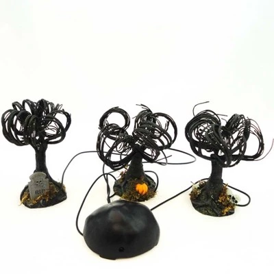 Dept 56 Accessories Haunted Sounds Lit Trees Set/3 Halloween Lighted - Decorative Figurines 1 Dept 56 Accessories Haunted Sounds Lit Trees Set/3 Halloween Lighted - Decorative Figurines