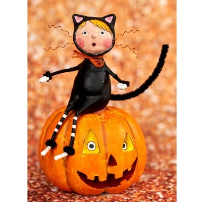 Lori Mitchell 6.0" Cat & Jack Halloween Pumpkin - Decorative Figurines 2 Lori Mitchell 6.0" Cat & Jack Halloween Pumpkin - Decorative Figurines - Image 2