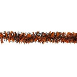 Northlight 50' Orange and Black Halloween Tinsel Garland - Unlit