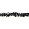 Northlight Wide Cut Black Halloween Tinsel Garland - 50 feet, Unlit