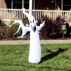 Sunnydaze Decor Sunnydaze 58" Self-Inflatable Holiday Spooky Glowing Ghost Outdoor Halloween Lawn Decoration with Red LED Light