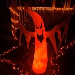Sunnydaze Decor Sunnydaze 58" Self-Inflatable Holiday Spooky Glowing Ghost Outdoor Halloween Lawn Decoration with Red LED Light -Halloween Decorations Sales Store unnamed file 3040