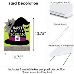 Big Dot of Happiness Happy Halloween - Outdoor Lawn Sign - Witch Party Yard Sign - 1 Piece -Halloween Decorations Sales Store unnamed file 3075