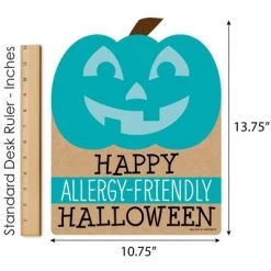 Big Dot of Happiness Teal Pumpkin - Outdoor Lawn Sign - Halloween Allergy Friendly Trick or Trinket Yard Sign - 1 Piece -Halloween Decorations Sales Store unnamed file 3086