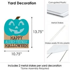 Big Dot of Happiness Teal Pumpkin - Outdoor Lawn Sign - Halloween Allergy Friendly Trick or Trinket Yard Sign - 1 Piece -Halloween Decorations Sales Store unnamed file 3087