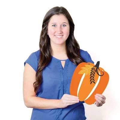 Big Dot of Happiness Hanging Fall Pumpkin - Outdoor Halloween or Thanksgiving Party Hanging Porch and Tree Yard Decorations - 10 Pieces 5 Big Dot of Happiness Hanging Fall Pumpkin - Outdoor Halloween or Thanksgiving Party Hanging Porch and Tree Yard Decorations - 10 Pieces - Image 5