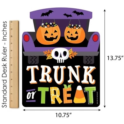 Big Dot of Happiness Trunk or Treat - Outdoor Lawn Sign - Halloween Car Parade Party Yard Sign - 1 Piece 3 Big Dot of Happiness Trunk or Treat - Outdoor Lawn Sign - Halloween Car Parade Party Yard Sign - 1 Piece - Image 3