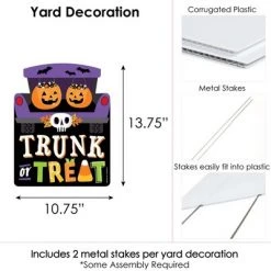 Big Dot of Happiness Trunk or Treat - Outdoor Lawn Sign - Halloween Car Parade Party Yard Sign - 1 Piece 9 Big Dot of Happiness Trunk or Treat - Outdoor Lawn Sign - Halloween Car Parade Party Yard Sign - 1 Piece -Halloween Decorations Sales Store unnamed file 3100