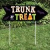 Big Dot of Happiness Trunk or Treat - Halloween Car Parade Party Sign Arrow - Double Sided Directional Yard Signs - Set of 2