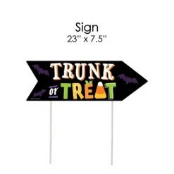Big Dot of Happiness Trunk or Treat - Halloween Car Parade Party Sign Arrow - Double Sided Directional Yard Signs - Set of 2 -Halloween Decorations Sales Store unnamed file 3105