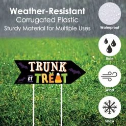 Big Dot of Happiness Trunk or Treat - Halloween Car Parade Party Sign Arrow - Double Sided Directional Yard Signs - Set of 2 -Halloween Decorations Sales Store unnamed file 3107