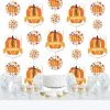 Big Dot of Happiness Fall Pumpkin - Halloween or Thanksgiving Party DIY Dangler Backdrop - Hanging Vertical Decorations - 30 Pieces