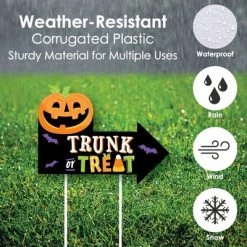 Big Dot of Happiness Trunk or Treat - Halloween Car Parade Party Yard Sign with Stakes - Double Sided Outdoor Lawn Sign - Set of 3 10 Big Dot of Happiness Trunk or Treat - Halloween Car Parade Party Yard Sign with Stakes - Double Sided Outdoor Lawn Sign - Set of 3 -Halloween Decorations Sales Store unnamed file 3117