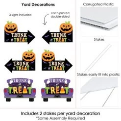 Big Dot of Happiness Trunk or Treat - Halloween Car Parade Party Yard Sign with Stakes - Double Sided Outdoor Lawn Sign - Set of 3 11 Big Dot of Happiness Trunk or Treat - Halloween Car Parade Party Yard Sign with Stakes - Double Sided Outdoor Lawn Sign - Set of 3 -Halloween Decorations Sales Store unnamed file 3118