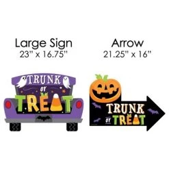 Big Dot of Happiness Trunk or Treat - Halloween Car Parade Party Yard Sign with Stakes - Double Sided Outdoor Lawn Sign - Set of 3 12 Big Dot of Happiness Trunk or Treat - Halloween Car Parade Party Yard Sign with Stakes - Double Sided Outdoor Lawn Sign - Set of 3 -Halloween Decorations Sales Store unnamed file 3119