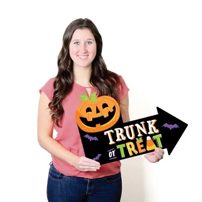 Big Dot of Happiness Trunk or Treat - Halloween Car Parade Party Yard Sign with Stakes - Double Sided Outdoor Lawn Sign - Set of 3 7 Big Dot of Happiness Trunk or Treat - Halloween Car Parade Party Yard Sign with Stakes - Double Sided Outdoor Lawn Sign - Set of 3 - Image 7