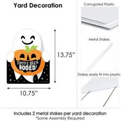 Big Dot of Happiness You've Been Booed - Outdoor Lawn Sign - Ghost Halloween Party Yard Sign - 1 Piece -Halloween Decorations Sales Store unnamed file 3129