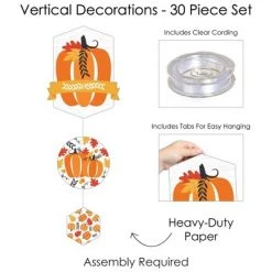 Big Dot of Happiness Fall Pumpkin - Halloween or Thanksgiving Party DIY Dangler Backdrop - Hanging Vertical Decorations - 30 Pieces -Halloween Decorations Sales Store unnamed file 314