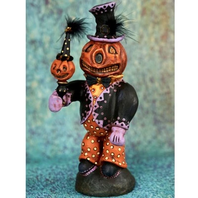 Charles Mcclenning 9.75" The Mayor Halloween Pumpkin Figurine - Decorative Figurines 2 Charles Mcclenning 9.75" The Mayor Halloween Pumpkin Figurine - Decorative Figurines - Image 2