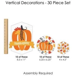 Big Dot of Happiness Fall Pumpkin - Halloween or Thanksgiving Party DIY Dangler Backdrop - Hanging Vertical Decorations - 30 Pieces -Halloween Decorations Sales Store unnamed file 316