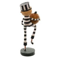 Lori Mitchell 6.25" Pumpkin Thief Halloween Prisoner Jail - Decorative Figurines