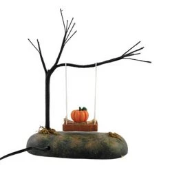 Department 56 Accessory 7.0" Swinging Scary Gourd Halloween Village Accessory - Decorative Figurines