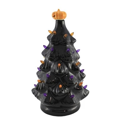 Roman Inc Halloween 12.0" 12" Led Vintage Black Tree Halloween Pumpkin Lighted - Decorative Figurines 2 Roman Inc Halloween 12.0" 12" Led Vintage Black Tree Halloween Pumpkin Lighted - Decorative Figurines - Image 2