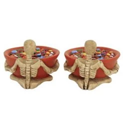 Department 56 Accessory 1.5" Trick Or Dare Treat Bowls Halloween Snow Village - Decorative Figurines