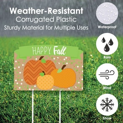 Big Dot of Happiness Pumpkin Patch - Fall, Halloween or Thanksgiving Party Yard Sign Lawn Decorations - Happy Fall Party Yardy Sign 3 Big Dot of Happiness Pumpkin Patch - Fall, Halloween or Thanksgiving Party Yard Sign Lawn Decorations - Happy Fall Party Yardy Sign - Image 3