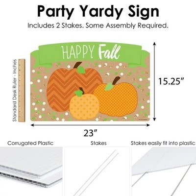 Big Dot of Happiness Pumpkin Patch - Fall, Halloween or Thanksgiving Party Yard Sign Lawn Decorations - Happy Fall Party Yardy Sign 4 Big Dot of Happiness Pumpkin Patch - Fall, Halloween or Thanksgiving Party Yard Sign Lawn Decorations - Happy Fall Party Yardy Sign - Image 4