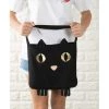 Juvale Black Cat Trick or Treat Tote Bag with Gold Foil Eyes, Halloween Party Decorations