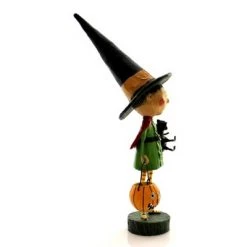 Lori Mitchell 9.25" Witchy Hazel Halloween Black Cat Pumpkin - Decorative Figurines -Halloween Decorations Sales Store unnamed file 3267