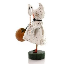 Lori Mitchell 5.75" Polk-A-Dottie Boo Halloween Mask Trick / Treating - Decorative Figurines