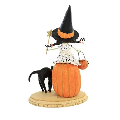 Lori Mitchell 9.5" Bewitched Halloween Black Cat Green - Decorative Figurines 1 Lori Mitchell 9.5" Bewitched Halloween Black Cat Green - Decorative Figurines