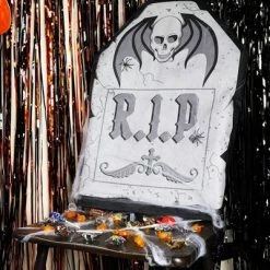 Spooky Central 6-Pack Halloween Chair Covers, Ghost Tombstone Party Decorations (19 x 26 in)