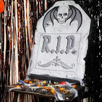 Spooky Central 6-Pack Halloween Chair Covers, Ghost Tombstone Party Decorations (19 x 26 in) 1 Spooky Central 6-Pack Halloween Chair Covers, Ghost Tombstone Party Decorations (19 x 26 in)