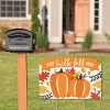 Big Dot of Happiness Fall Pumpkin - Halloween or Thanksgiving Party Yard Sign Lawn Decorations - Hello Fall Party Yardy Sign