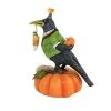 Bethany Lowe Designs Halloween 10.0" Tricky Crow On Pumpkin - Decorative Figurines