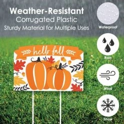 Big Dot of Happiness Fall Pumpkin - Halloween or Thanksgiving Party Yard Sign Lawn Decorations - Hello Fall Party Yardy Sign -Halloween Decorations Sales Store unnamed file 333