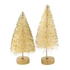 Bethany Lowe Designs Halloween 4.5" Mini Bottle Brush Tree Set Glittered - Decorative Figurines -Halloween Decorations Sales Store unnamed file 3370