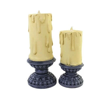 Transpac Halloween 8.25" Spooky Candles Light Up Pillar Led - Decorative Figurines 1 Transpac Halloween 8.25" Spooky Candles Light Up Pillar Led - Decorative Figurines