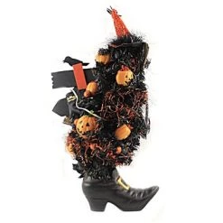 Karen Didion Originals Halloween 21.5" Spooktacular Tree Witch Boot Jol Lighted Scary - Decorative Figurines